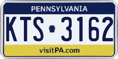 PA license plate KTS3162