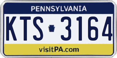 PA license plate KTS3164