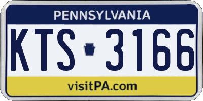 PA license plate KTS3166