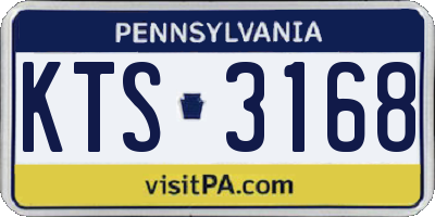 PA license plate KTS3168