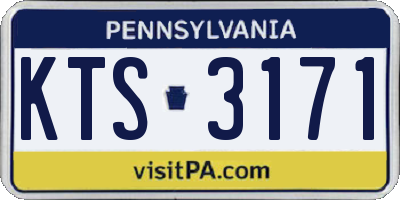 PA license plate KTS3171