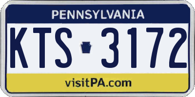 PA license plate KTS3172