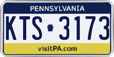 PA license plate KTS3173