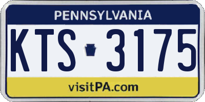 PA license plate KTS3175