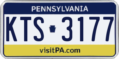 PA license plate KTS3177