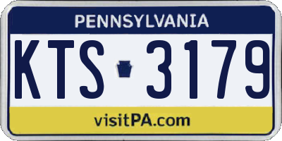 PA license plate KTS3179
