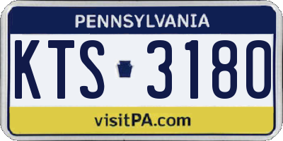 PA license plate KTS3180