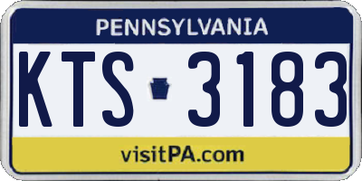 PA license plate KTS3183