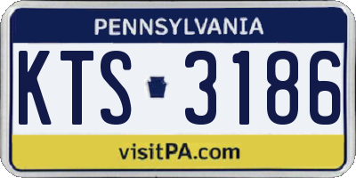 PA license plate KTS3186