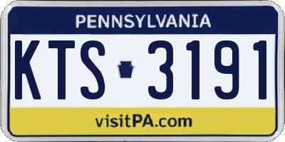 PA license plate KTS3191