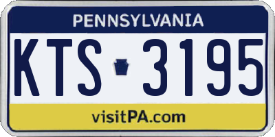 PA license plate KTS3195