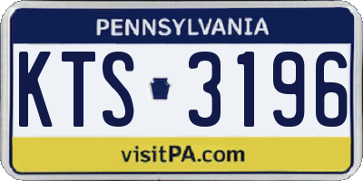 PA license plate KTS3196