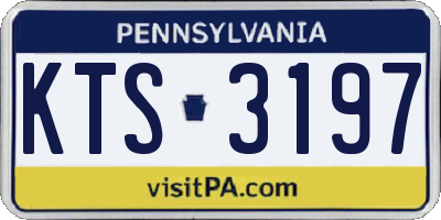 PA license plate KTS3197