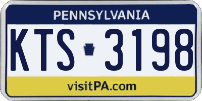 PA license plate KTS3198