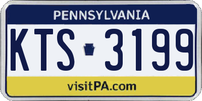PA license plate KTS3199