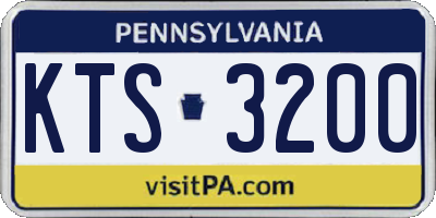 PA license plate KTS3200