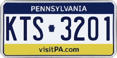 PA license plate KTS3201