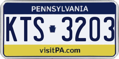 PA license plate KTS3203