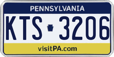 PA license plate KTS3206