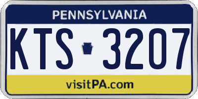 PA license plate KTS3207