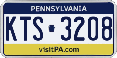 PA license plate KTS3208