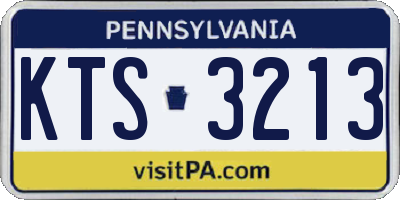 PA license plate KTS3213