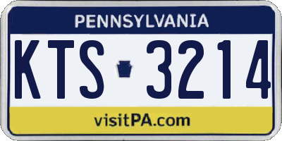PA license plate KTS3214