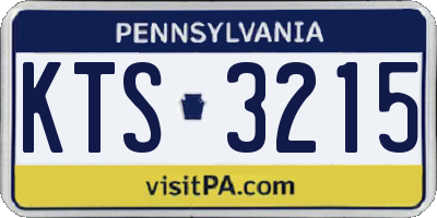 PA license plate KTS3215