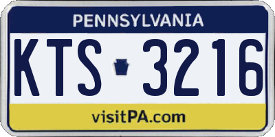PA license plate KTS3216