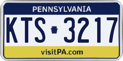 PA license plate KTS3217