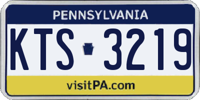 PA license plate KTS3219