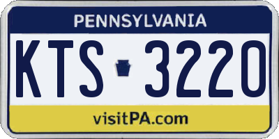 PA license plate KTS3220