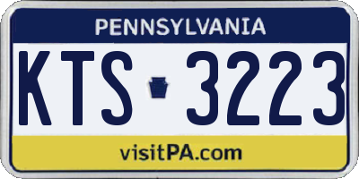 PA license plate KTS3223