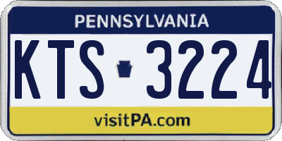 PA license plate KTS3224