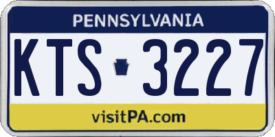 PA license plate KTS3227