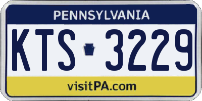 PA license plate KTS3229