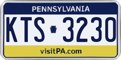 PA license plate KTS3230