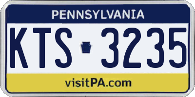 PA license plate KTS3235