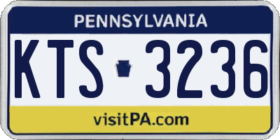 PA license plate KTS3236