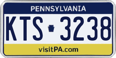 PA license plate KTS3238