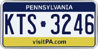 PA license plate KTS3246