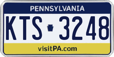 PA license plate KTS3248