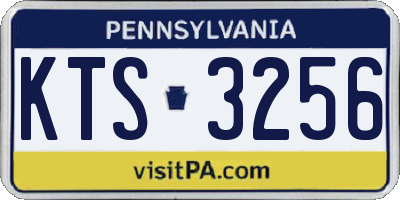 PA license plate KTS3256