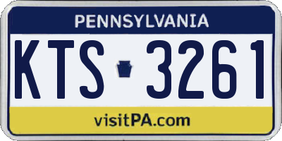 PA license plate KTS3261