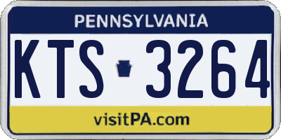 PA license plate KTS3264