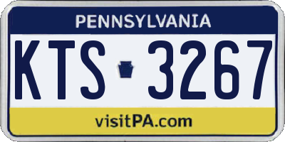 PA license plate KTS3267