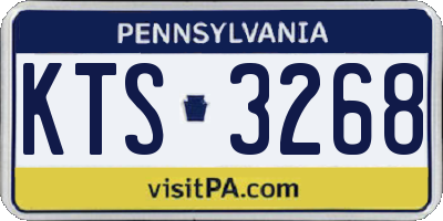 PA license plate KTS3268