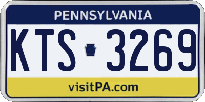 PA license plate KTS3269
