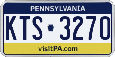 PA license plate KTS3270