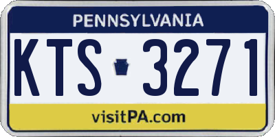PA license plate KTS3271